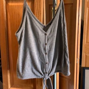 Waffle tie front tank